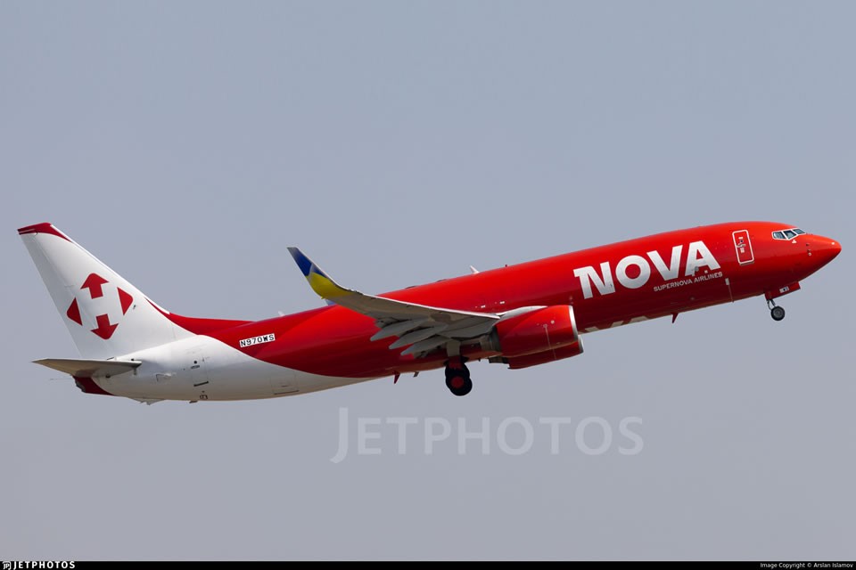 The first Boeing of Nova Poshta airline company made a test flight